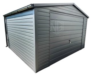 Blechgarage 4x5m Schwingtor Dachrinnen Anthrazit ID406