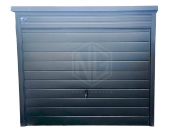 Blechgarage 3x4m Schwingtor Anthrazit Flachdach GP100