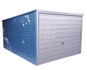 Blechgarage 3x4m-Schwingtor -Anthrazit-Pultdach-GP223