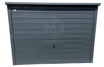 Blechgarage 3x5m Horizontal Blech Schwingtor Anthrazit Pultdach ID103