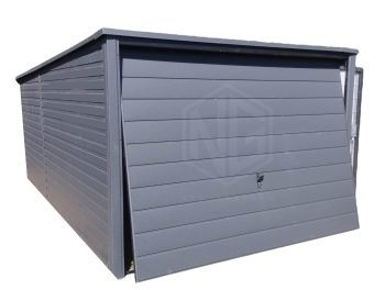 Blechgarage 3x5m Schwingtor + Zusätzliche Tür Anthrazit GP212