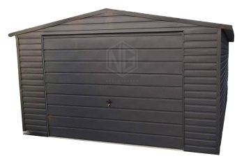 Blechgarage 4x6m VERZINKT Schwingtor Anthrazit ID215