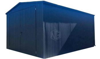 Blechgarage - Halle - 4x5m - Zweiflügeliges Tor - Anthrazit - Satteldach ID716