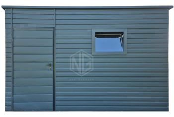 Gartenhaus - Gartenschuppen 3,5x2m - Tür - PVC Kippfenster - Anthrazit - Flachdach | GP605 |
