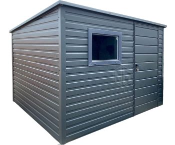 Gartenhaus - Gartenschuppen 2,5x2m - Tür - PVC Kippfenster - Anthrazit - Flachdach GP545