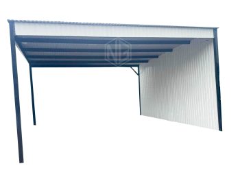 Carport - Überdachung  6x6 Anthrazit - Flachdach GP248