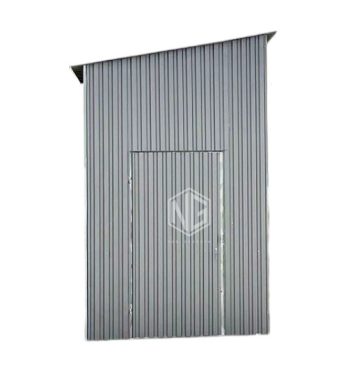 Schuppen - Abstellschuppen 3x2m - Tür - Silber - Pultdach mit Neigung zur Seite ID886