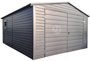 Gartenhaus - Gartenschuppen 4x6m - Zweiflügeliges Tor - PVC Kippfenster - Anthrazit - Satteldach ID885