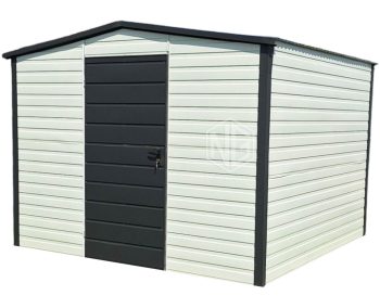 Gartenhaus - Gartenschuppen 3x3m - Tür - Anthrazit - Weiß - Satteldach GP456