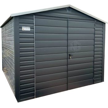 Gartenhaus - Gartenschuppen 3x3m - Zweiflügeliges Tor - Anthrazit - Satteldach ID781