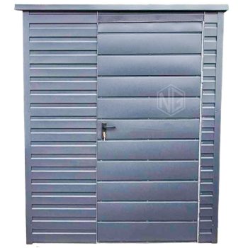 Gartenhaus - Gartenschuppen 1,8x4m - Tür - PVC Kippfenster - Anthrazit - Dachrinnen - Flachdach GP425