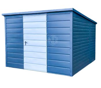 Gartenhaus - Gartenschuppen 3x3m - Tür - Anthrazit - Weiß - Flachdach ID570