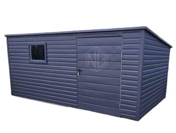 Gartenhaus - Schuppen 6x3m Tür - PVC Kippfenster - Anthrazit - Flachdach GP352