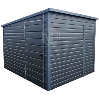 GartenHaus Schuppen 4x3,5m  Tür - Anthrazit - Flachdach GP262