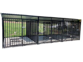 Hundezwinger  6x3m Hunde Käfig XXL- 3 Ausläufen für die Hunde GP174