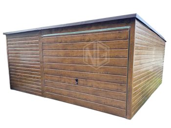 Blechgarage 5x6m Horizontal Blech Schwingtor PVC Kippfenster ID429