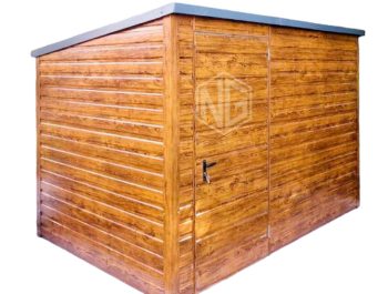 Gartenhaus 2x1,5m Tür Holzoptik Pultdach ID276