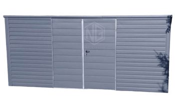 Gartenhaus 6x3m  Zweiflügeliges Tor - Anthrazit - Puldach GP204