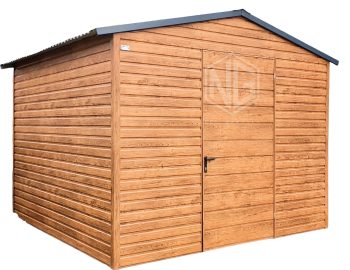 Gartenhaus 3x3m Satteldach Tür Holzoptik ID152