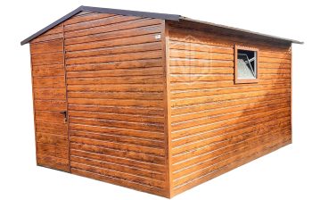 Gartenhaus 3x4m Satteldach Tür Holzoptik PVC Kippfenster ID153