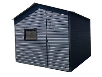 Gartenhaus  3x3m - Tür  PVC Kippfenster - Anthrazit - Satteldach GP74
