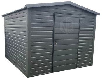 Gartenhaus 3x3m - Tür - Metalldachziegel - Satteldach - Anthrazit GP237