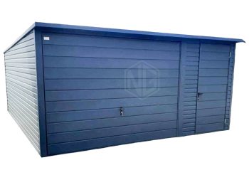 Blechgarage 4,5x6m Horizontal Blech Schwingtor Anthrazit Pultdach ID104