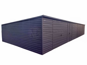 Blechgarage 15x6m Schwingtor Tür Anthrazit Pultdach ID202