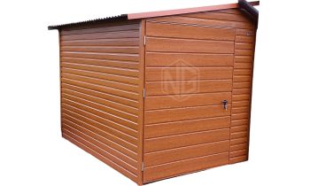 Gartenhaus 2x3m Tür Holzoptik Das Dach fällt nach links ID410